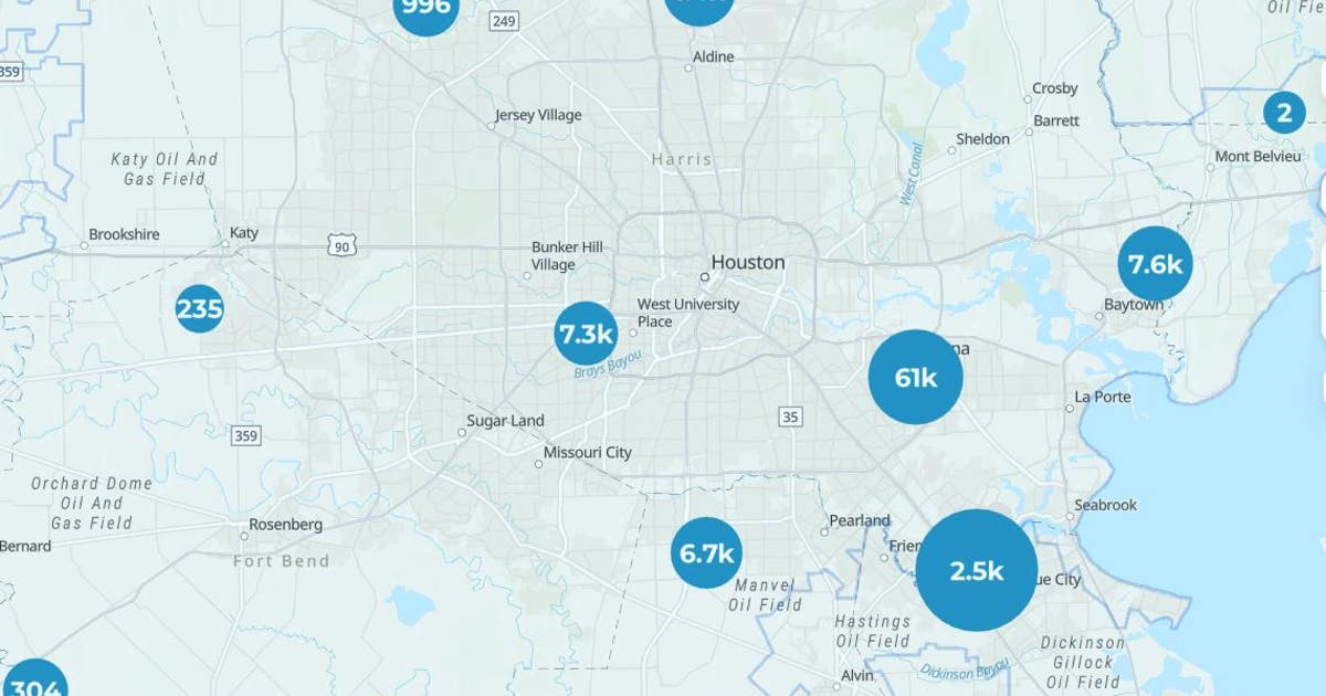 Houston weather: More than 100k power outages reported in Greater ...