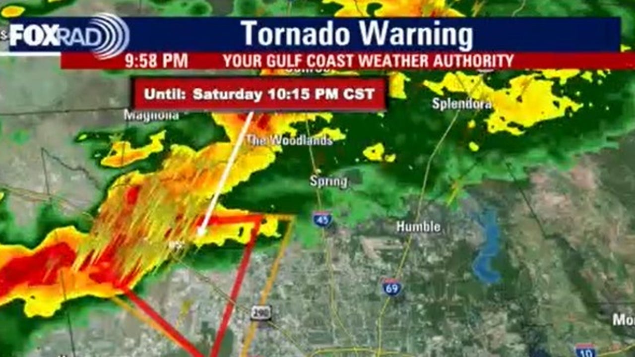 Houston Weather Portion of southeast Texas under severe thunderstorm