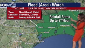 Houston weather: Heavy rainfall, possible severe storms expected for Sunday