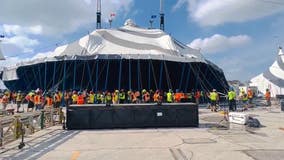 Cirque du Soleil raises big top ahead of Kooza performance in Houston