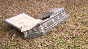 Empty coffin found in ditch in north Houston, 'somebody gotta come get it'