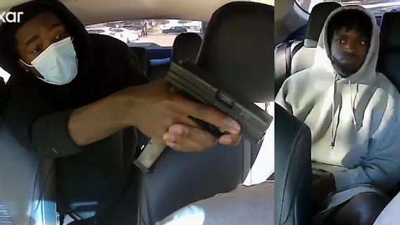 Police searching for 2 men seen on video holding rideshare driver at gunpoint
