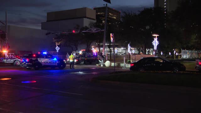 Houston police chase ends in fiery crash at Sage and W Alabama; 1 taken to hospital