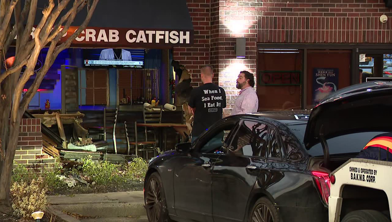 Car into building