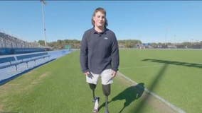 Double amputee Houston high school football player commits to college