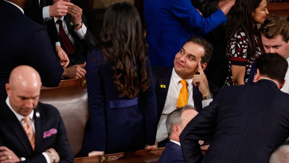 Mitt Romney scolds George Santos at SOTU: 'You don't belong here'