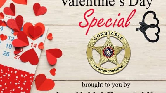 Harris County Constable: For Valentine's Day turn in your ex with warrants, drugs