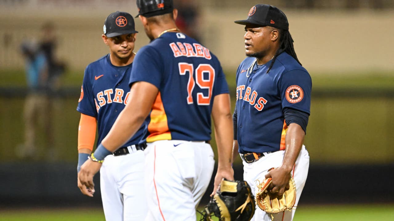 Parker Mushinski of the Houston Astros before a game against the News  Photo - Getty Images