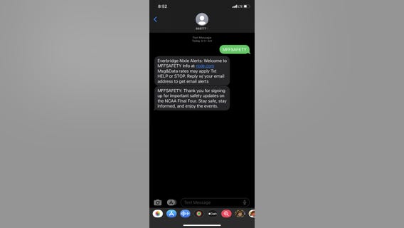 Men's Final Four: Fans, visitors can sign up for safety messages during the event