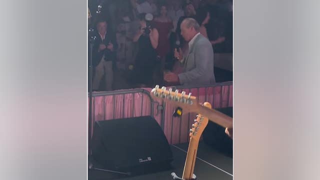 Houston Astros owner Jim Crane raps during Championship Celebration party