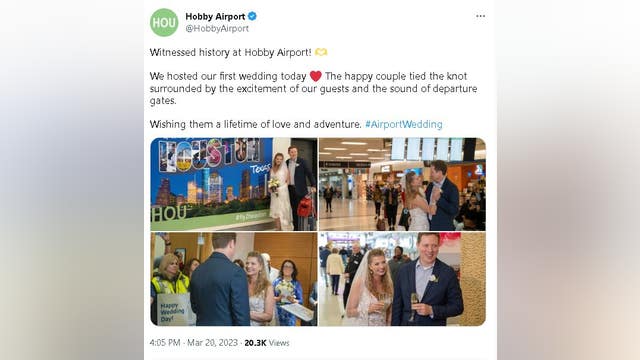 Houston Hobby Airport hosts first ever wedding