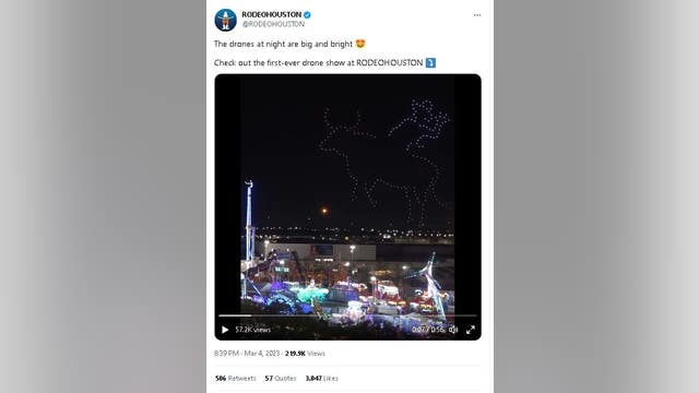 Drone show to return Houston Livestock Show and Rodeo for a third time this weekend