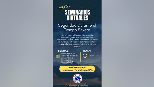 National Weather Service offering free webinars for Hispanic community in Texas