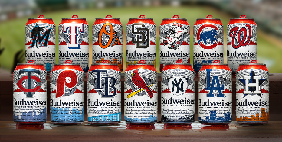 Budweiser releasing new limited-edition MLB team cans for Opening
