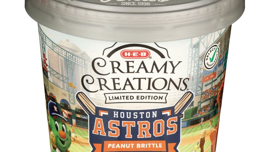 Houston Astros Peanut Brittle Ice Cream Launches At H-E-B For Limited ...