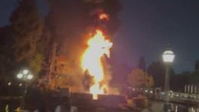Disneyland fire video shows 45-foot-tall animatronic dragon in flames