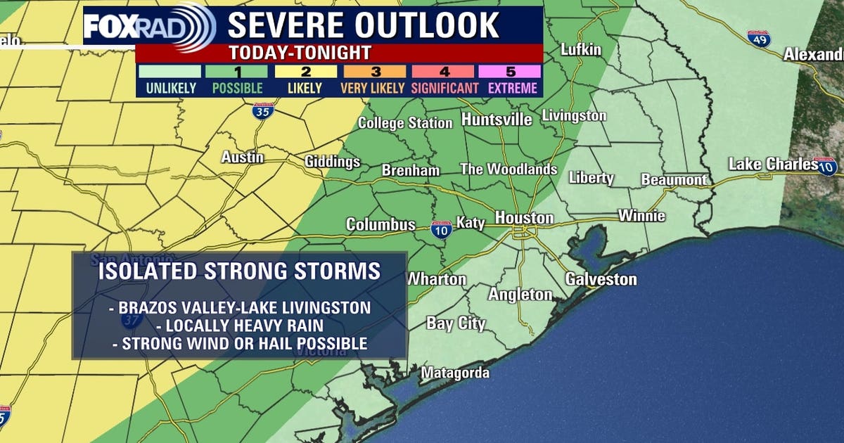 Houston weather: Isolated strong to severe storms possible in southeast ...