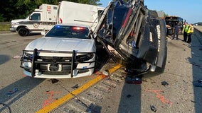 Chambers County crash on I-10: Van driver dead, Texas DPS trooper airlifted to Houston hospital