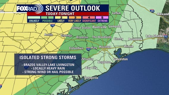 Houston weather: Isolated strong to severe storms possible in southeast Texas on Thursday