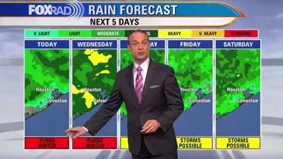 Houston weather: Flood watch in effect for Tuesday and Wednesday
