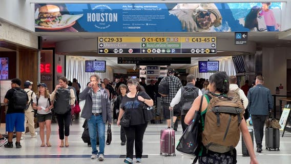 Houston flights at George Bush IAH delayed due to weather