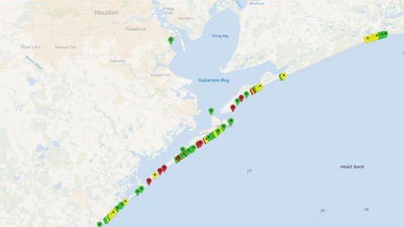 Texas beach fecal bacteria levels: Check this map by Texas Beach Watch before you swim