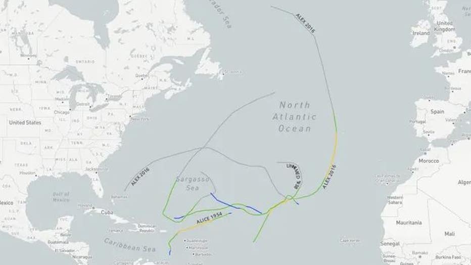 First Storm Of 2023 Hurricane Season Formed In January NHC Says   January Storm Tracks 