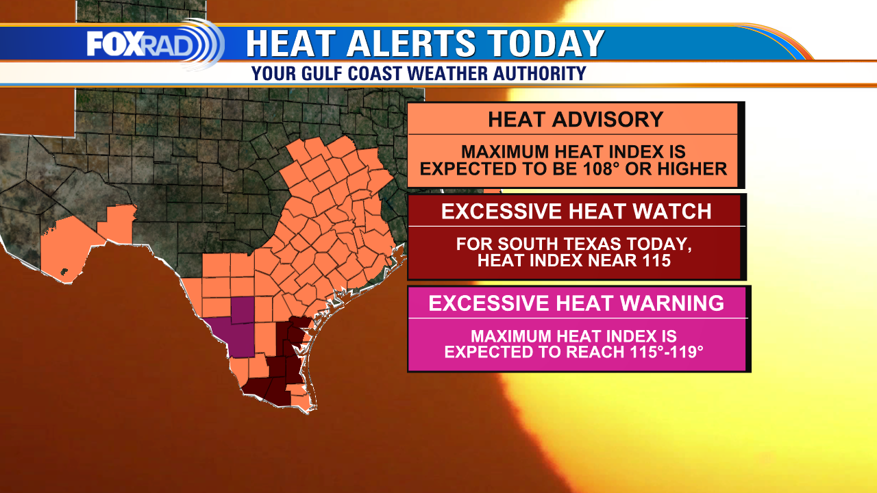 Houston weather Heat advisory in effect as heat wave begins