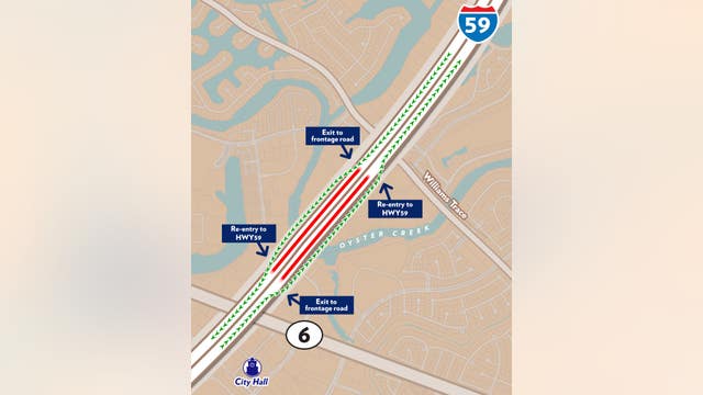 Sugar Land road closure: US 59 shutdown at Oyster Creek Bridge this weekend