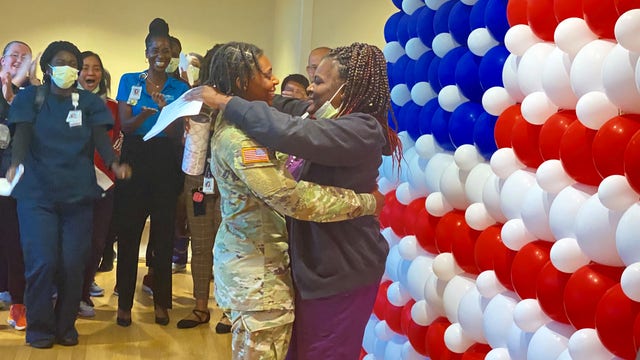 Heartwarming reunion: Army specialist surprises her mom at Memorial Hermann The Woodlands