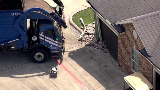 Garbage truck crashes at Houston apartment complex on El Dorado; 1 hospitalized
