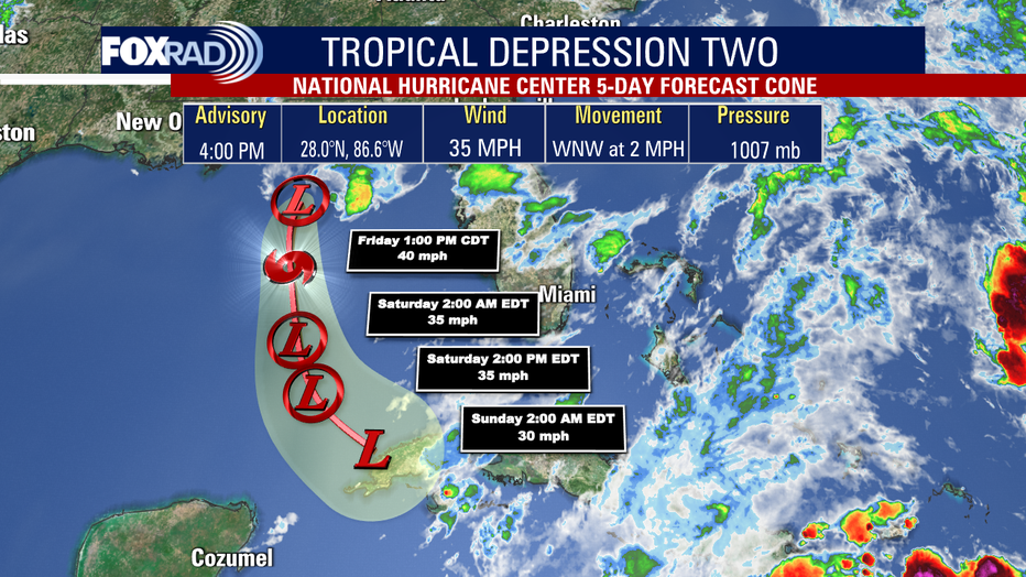 2023 Hurricane season kicks off with Tropical Depression Two in Gulf of
