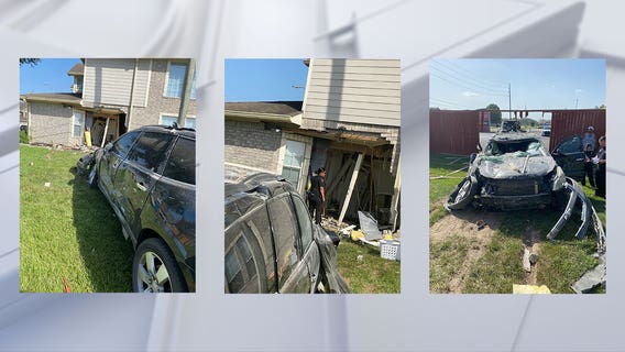 Harris County: Vehicle crashes into home, driver taken to hospital