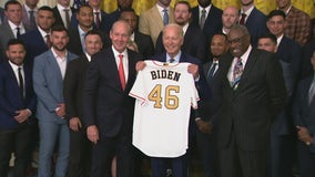 Houston Astros at White House: President Joe Biden congratulates team on 2022 World Series win