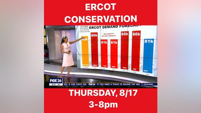 ERCOT issues Voluntary Conservation Notice for Thursday