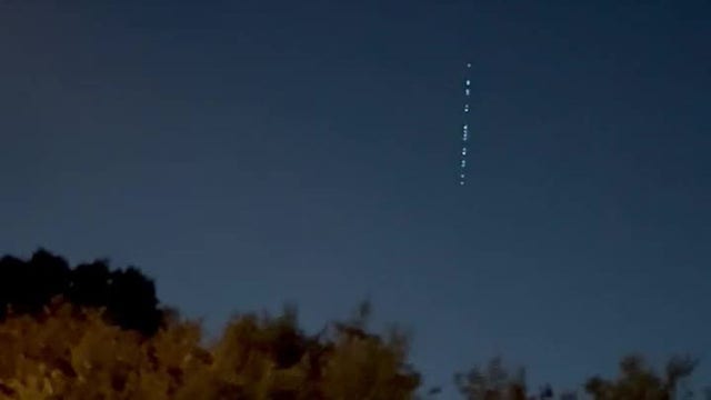 String of lights in Houston sky: Starlink 'satellite train' seen Tuesday night