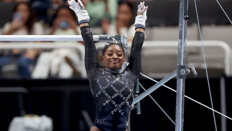 Simone Biles wins record-breaking gymnastics national title