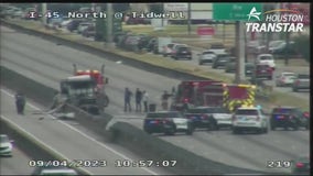 Houston traffic: I-45 NB reopens at Tidwell Road after 18-wheeler crash