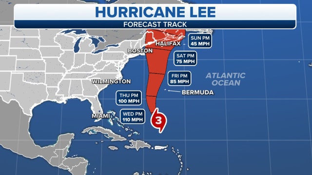 Hurricane Lee threatens New England with tropical-storm-force winds, dangerous surf over weekend