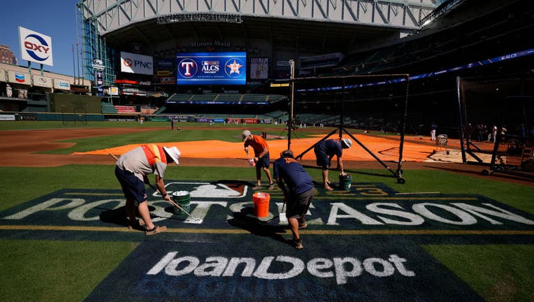 The MassMutual sign is shown before a game between the Texas Rangers  News Photo - Getty Images