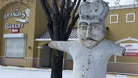 Arandas Bakery's baker statue stolen on Thanksgiving night returned after threat of calling police