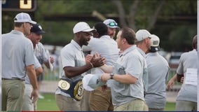 Second Baptist School football team's first practice without coach, former NFL player DJ Hayden