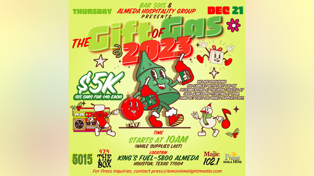 Houston's Bar 5015 and Almeda Hospitality Group give back with Gas'mas Giveaway