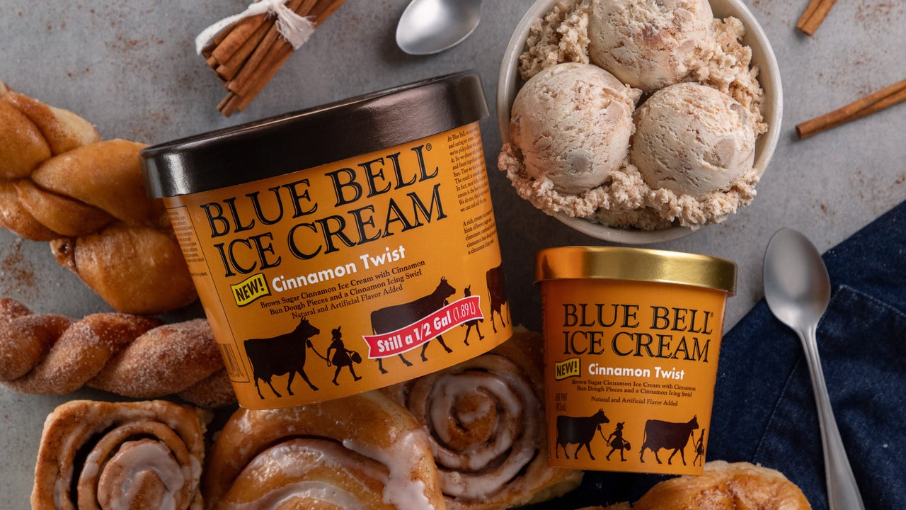 Blue Bell new flavor Cinnamon Twist ice cream