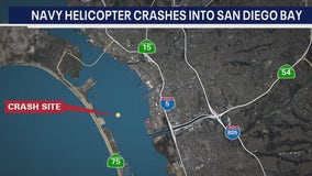 US Navy helicopter crashes into bay during training exercise in Southern California