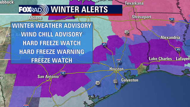 Houston weather: Latest watches, warnings, advisories ahead of arctic blast