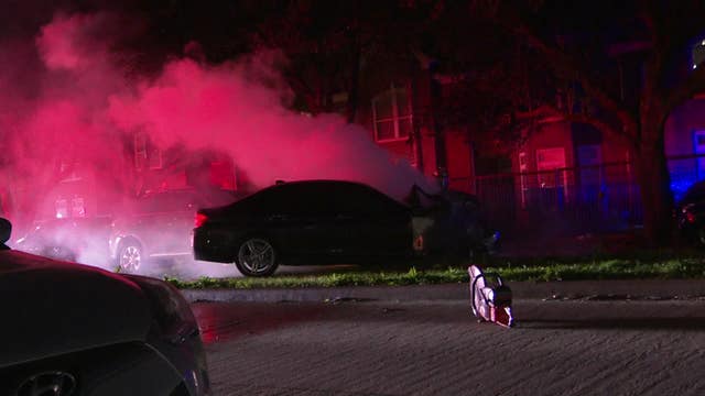 Fiery Houston crash: Good Samaritans pull driver from car on Memorial Heights