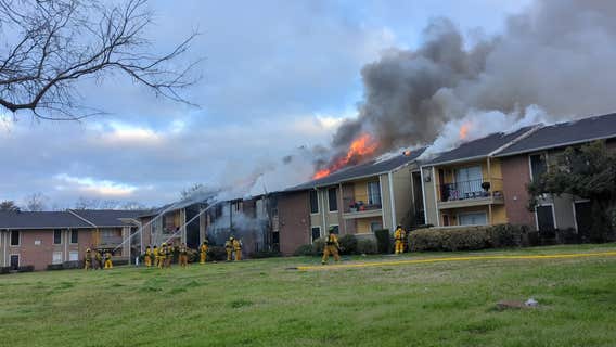Texas City fire at Del Sol Apartments; 3 taken to hospital