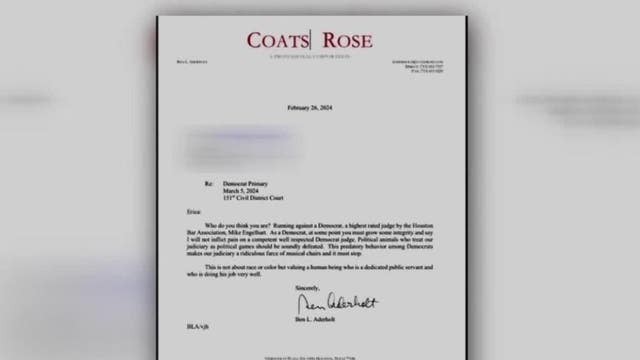 Houston attorney fired after sending 'threatening and harassing' letter to Black female judge