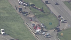 Harris County crash: 18-wheeler crash leads to 100 gallons of spilled diesel near Crosby-Lynchburg